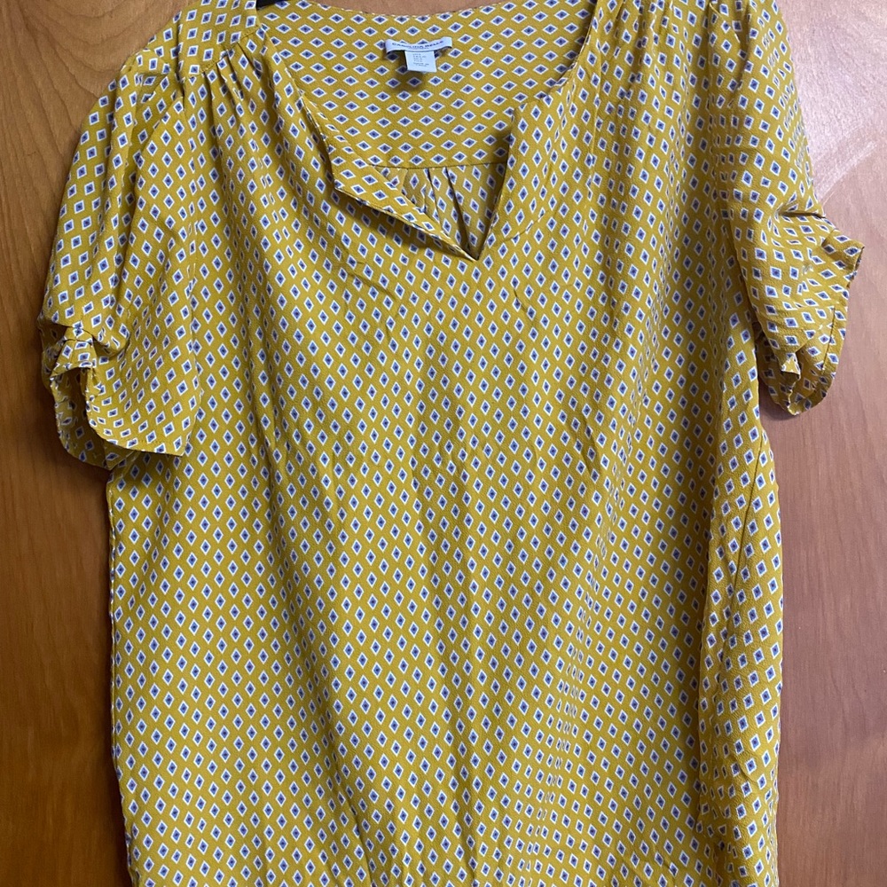 Mustard yellow blouse